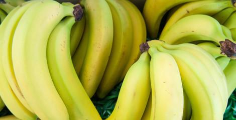 Bananas heap detail fruit part