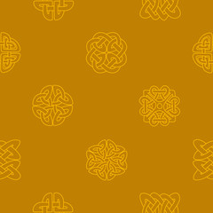 Seamless background with Celtic geometric ornament for your design