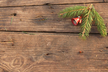 Merry Christmas decoration - bell - copy space