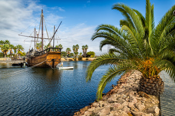 Statki Krzysztofa Kolumba, la rabida, Huelva w Hiszpani - 98073313