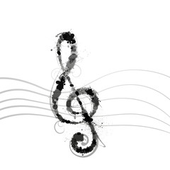 Vector Illustration of an Abstract Music Background