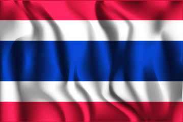 Flag of Thailand. Rectangular Shape Icon
