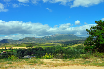 Panorama der Landschaft bei Haro Rioja