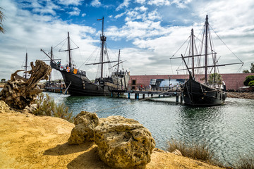 Statki Krzysztofa Kolumba, la rabida, Huelva w Hiszpani