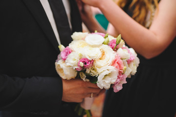 Groom with Bouquet