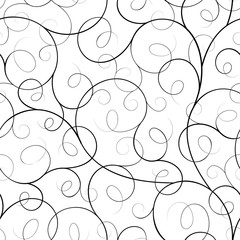 Seamless abstract liana twisted tendril background - obrazy, fototapety, plakaty