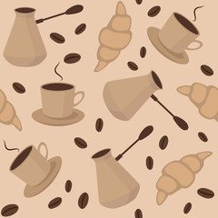 vector seamless coffee pattern