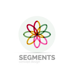 Abstract geometric linear hipster floral icon, frame design, flat style