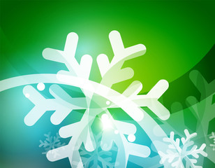 Vector Merry Christmas abstract background, snowflakes in the air