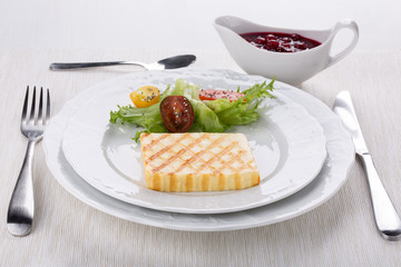 Grilled white cheese