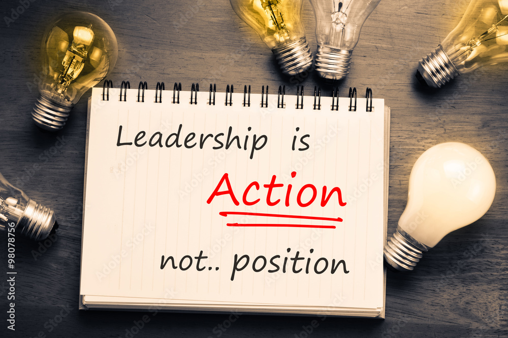 Wall mural leadership is action