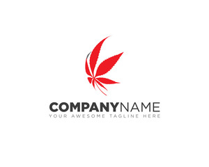 Cannabis Marijuana plant logo vector