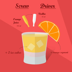 Cocktail Recipe, Vector - 98079918
