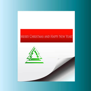 Merry Christmas and Happy New Year! Vector illustration postcart "Happy New Year and Merry Christmas!"