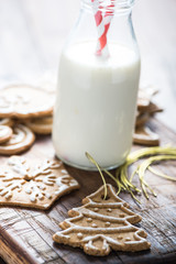 Homemade gingerbread Christmas cookies