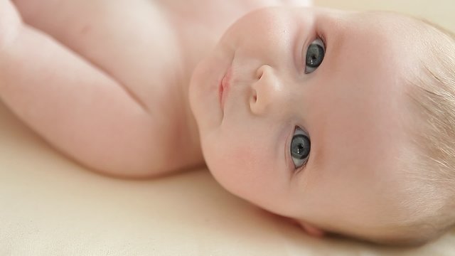 beautiful little baby smiling