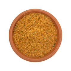 Small bowl filled with dry chipotle pepper marinade ingredients