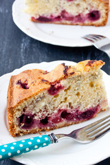 slice of cherry cake