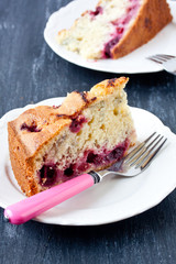 slice of cherry cake