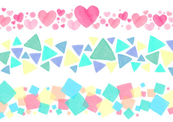 水彩　ライン　模様