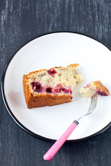 slice of cherry cake