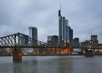 Fototapeta na wymiar Panoramic view of Frankfurt am Main. Germany