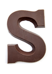 Chocolate letter S for Sinterklaas - obrazy, fototapety, plakaty