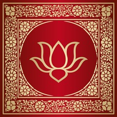 water lily, wedding card design, royal India