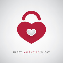 Valentine and Wedding Card Design With Padlock