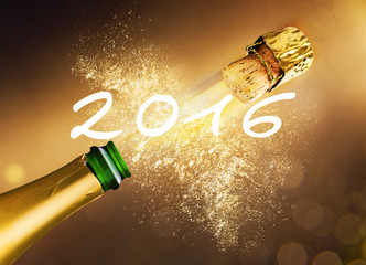 Silvester 2016 mit Sektkorken