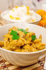 Chicken curry with rice