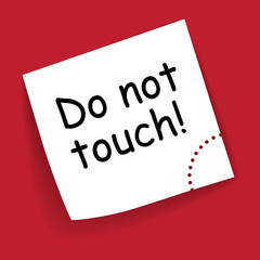 note paper - do not touch