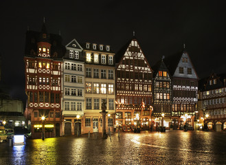 Obraz premium Romerberg plaza (Roemer Square) in Frankfurt am Main. Germany
