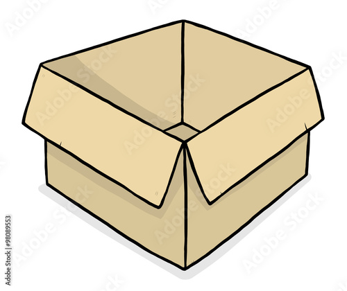 "brown paper box / cartoon vector and illustration, hand drawn style