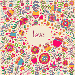 Vector illustration on the theme of love.