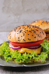 Homemade hamburger
