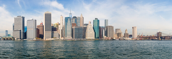 Obraz premium Beautiful panoramic view of Downtown Manhattan, NYC