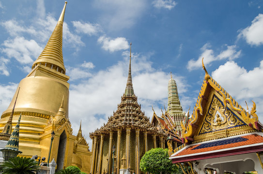Wat Phra Kaew, Temple of the Emerald Buddha  is famous temple in Bangkok, Thailand