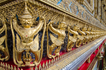 Wat Phra Kaew, Temple of the Emerald Buddha  is famous temple in Bangkok, Thailand