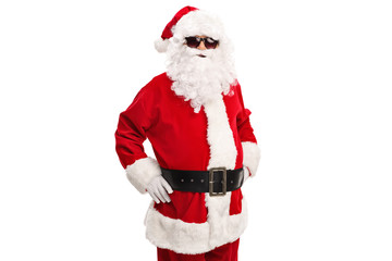 Cool Santa with black sunglasses