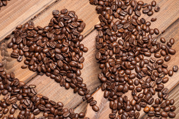 coffee on a wooden desk surface