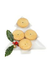 Mince pie on a tree plate