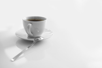Deslicious coffe on a white background