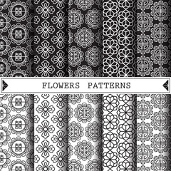 Asian flower vector pattern,pattern fills, web page background,s