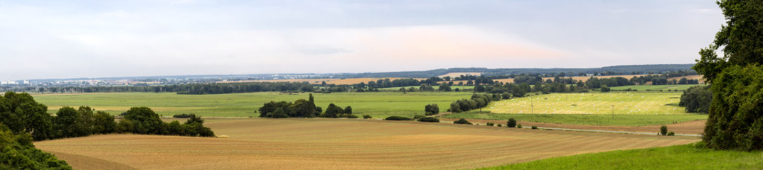 Fototapeta na wymiar panorama of a landscape in mecklenburg, germany
