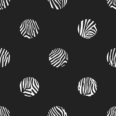 Polka dots background of zebra pattern
