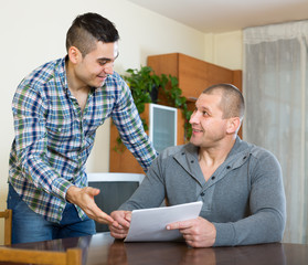 Flatmates discussing tenancy