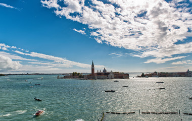 Fototapeta premium Aerial view of San Giorgio Maggiore Island, Venice