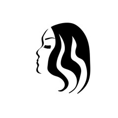 silhouette of a woman's face