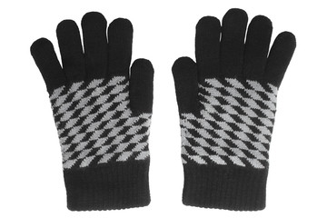 Warm woolen knitted gloves